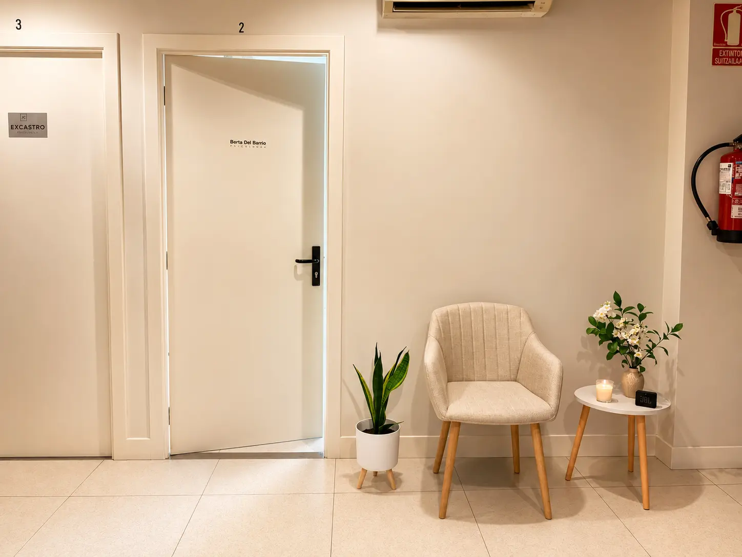 Sala de espera consulta psicología de Berta del Barrio